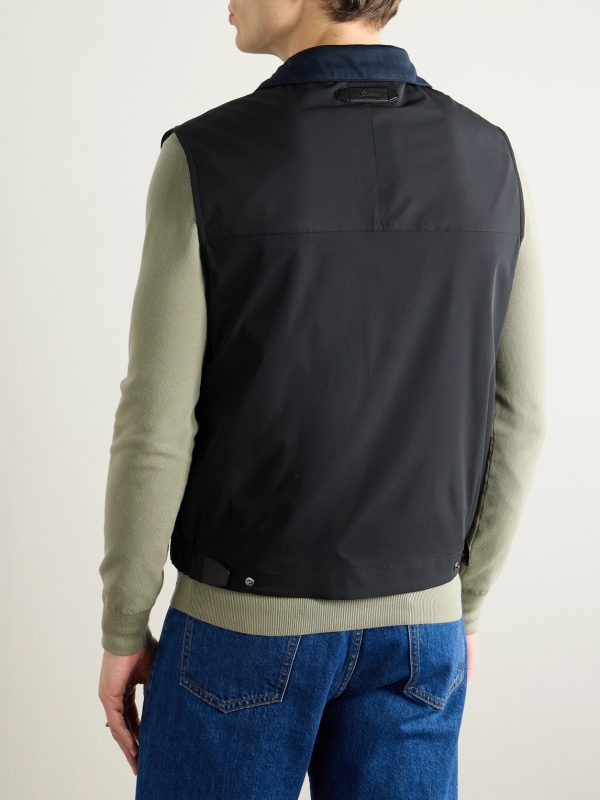 Reversible Silk-Blend and Jersey Gilet - BK Reversible Silk-Blend and Jersey Gilet - BK