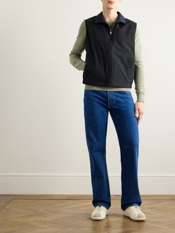 Reversible Silk-Blend and Jersey Gilet - OU Reversible Silk-Blend and Jersey Gilet - OU
