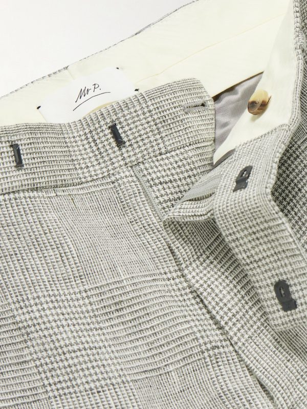 Phillip Straight-Leg Prince of Wales Checked Linen Suit Trousers - E1 Phillip Straight-Leg Prince of Wales Checked Linen Suit Trousers - E1