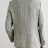 Prince of Wales Checked Linen Suit Jacket - BK Prince of Wales Checked Linen Suit Jacket - BK