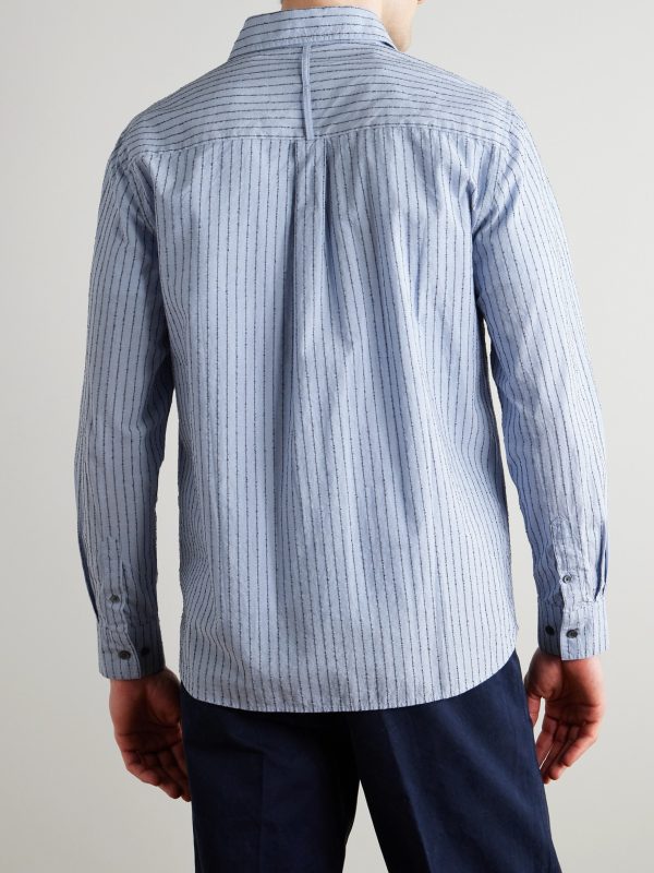 Striped Cotton-Blend Shirt - BK Striped Cotton-Blend Shirt - BK
