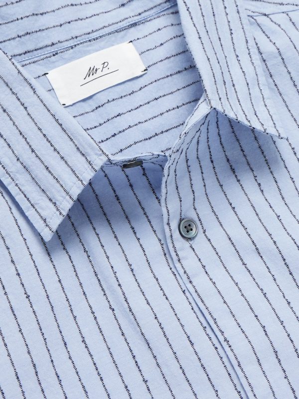 Striped Cotton-Blend Shirt - CU Striped Cotton-Blend Shirt - CU