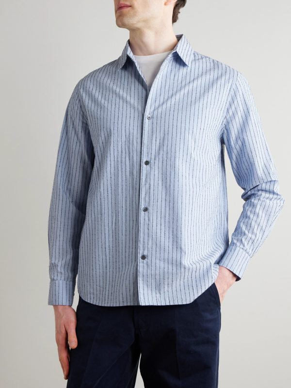 Striped Cotton-Blend Shirt - FR Striped Cotton-Blend Shirt - FR