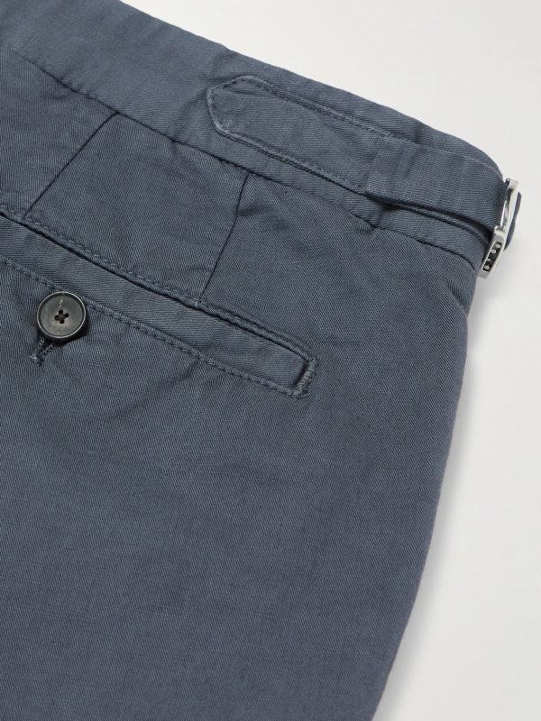 Mike Straight-Leg Organic Cotton and Linen-Blend Twill Trousers - CU Mike Straight-Leg Organic Cotton and Linen-Blend Twill Trousers - CU