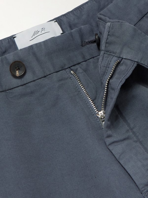 Mike Straight-Leg Organic Cotton and Linen-Blend Twill Trousers - E1 Mike Straight-Leg Organic Cotton and Linen-Blend Twill Trousers - E1