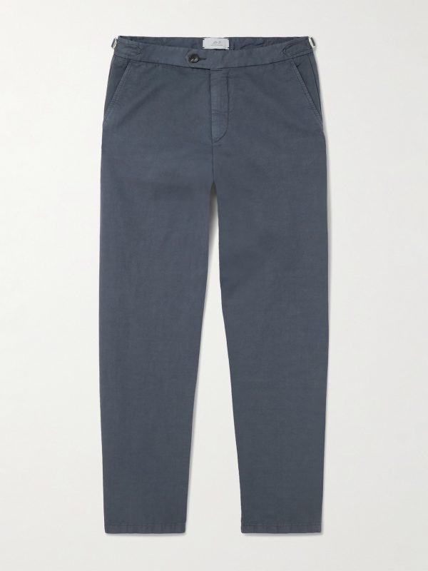 Mike Straight-Leg Organic Cotton and Linen-Blend Twill Trousers Mike Straight-Leg Organic Cotton and Linen-Blend Twill Trousers