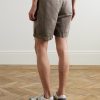 Wide-Leg Organic Cotton and Linen-Blend Bermuda Shorts - BK Wide-Leg Organic Cotton and Linen-Blend Bermuda Shorts - BK