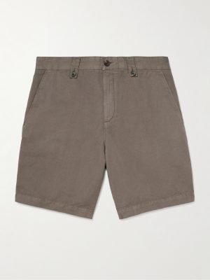 Wide-Leg Organic Cotton and Linen-Blend Bermuda Shorts Wide-Leg Organic Cotton and Linen-Blend Bermuda Shorts