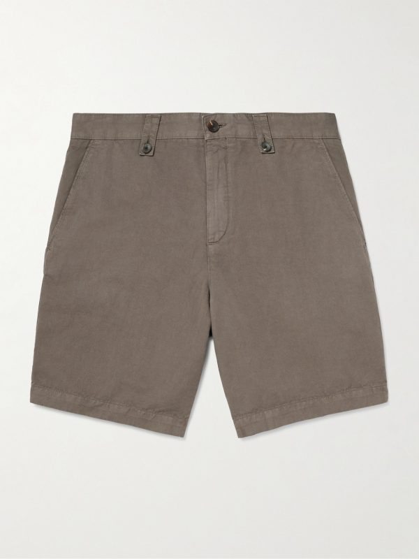 Wide-Leg Organic Cotton and Linen-Blend Bermuda Shorts Wide-Leg Organic Cotton and Linen-Blend Bermuda Shorts