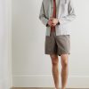 Wide-Leg Organic Cotton and Linen-Blend Bermuda Shorts - OU Wide-Leg Organic Cotton and Linen-Blend Bermuda Shorts - OU