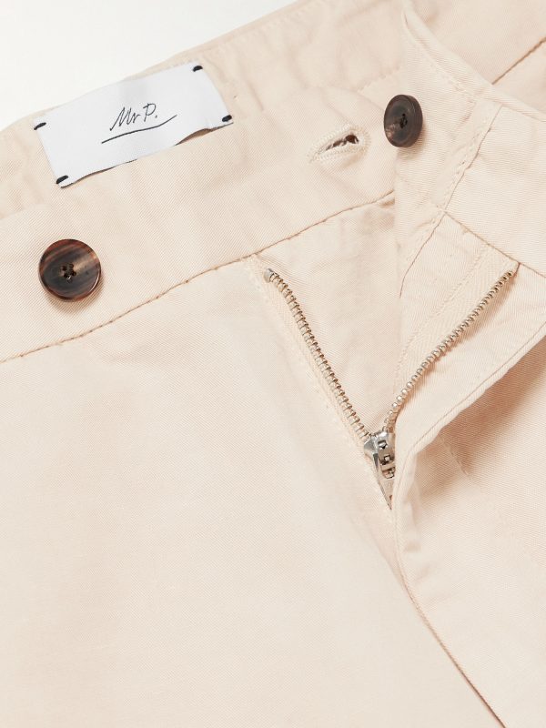 Mike Straight-Leg Organic Cotton and Linen-Blend Twill Trousers - E1 Mike Straight-Leg Organic Cotton and Linen-Blend Twill Trousers - E1
