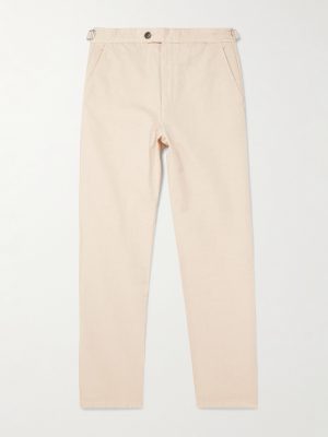 Mike Straight-Leg Organic Cotton and Linen-Blend Twill Trousers Mike Straight-Leg Organic Cotton and Linen-Blend Twill Trousers