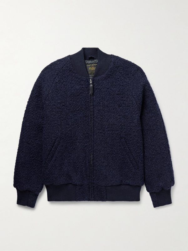 The Jenner Padded Wool-Blend Bouclé Bomber Jacket
