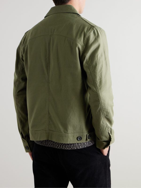 Buffalo Herringbone Cotton-Blend Jacket - BK Buffalo Herringbone Cotton-Blend Jacket - BK