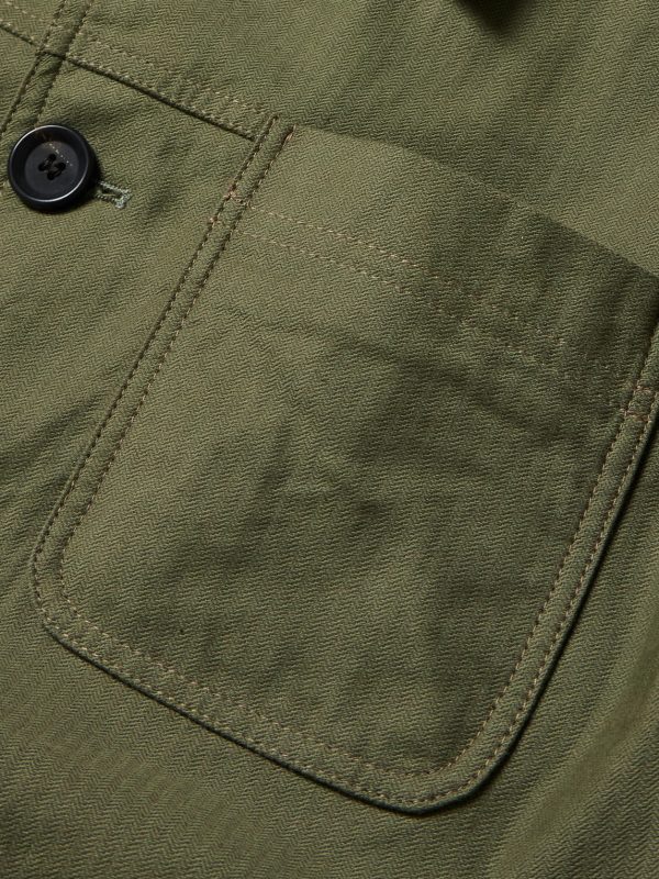 Buffalo Herringbone Cotton-Blend Jacket - CU Buffalo Herringbone Cotton-Blend Jacket - CU