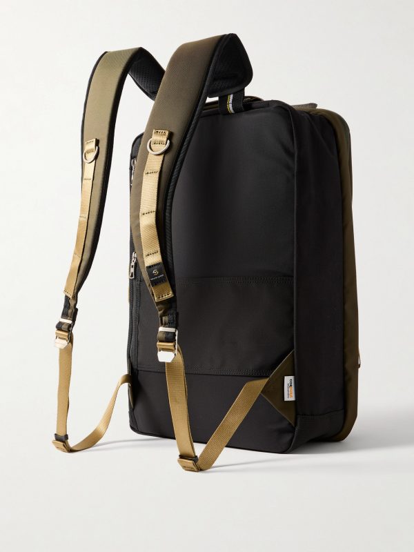 Potential 2-Way Leather and Webbing-Trimmed CORDURA® MasterTeX Backpack - BK Potential 2-Way Leather and Webbing-Trimmed CORDURA® MasterTeX Backpack - BK