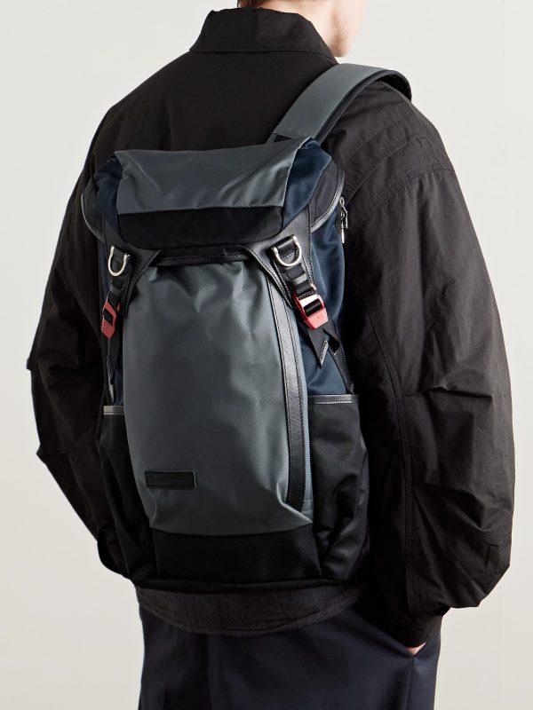 Potential Leather and Webbing-Trimmed CORDURA® MasterTeX Backpack - OU Potential Leather and Webbing-Trimmed CORDURA® MasterTeX Backpack - OU