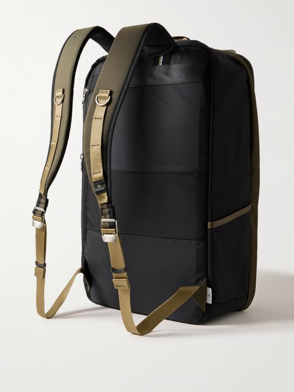 Potential 3Way Convertible Leather and Canvas-Trimmed CORDURA® MasterTeX Backpack - BK Potential 3Way Convertible Leather and Canvas-Trimmed CORDURA® MasterTeX Backpack - BK