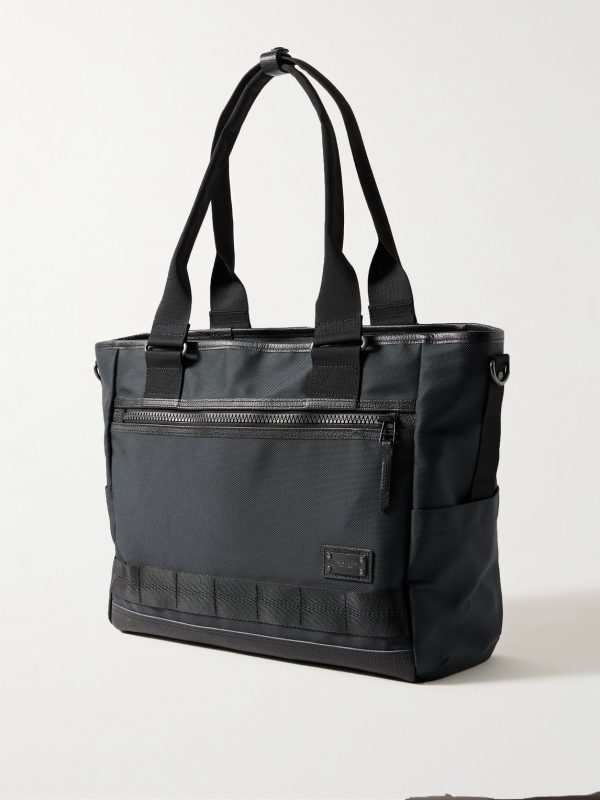 Rise Ver.2 3way Leather-Trimmed Mastertex-09 Tote Bag - BK Rise Ver.2 3way Leather-Trimmed Mastertex-09 Tote Bag - BK
