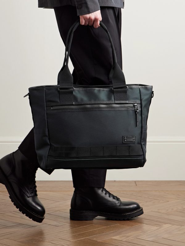 Rise Ver.2 3way Leather-Trimmed Mastertex-09 Tote Bag - OU Rise Ver.2 3way Leather-Trimmed Mastertex-09 Tote Bag - OU