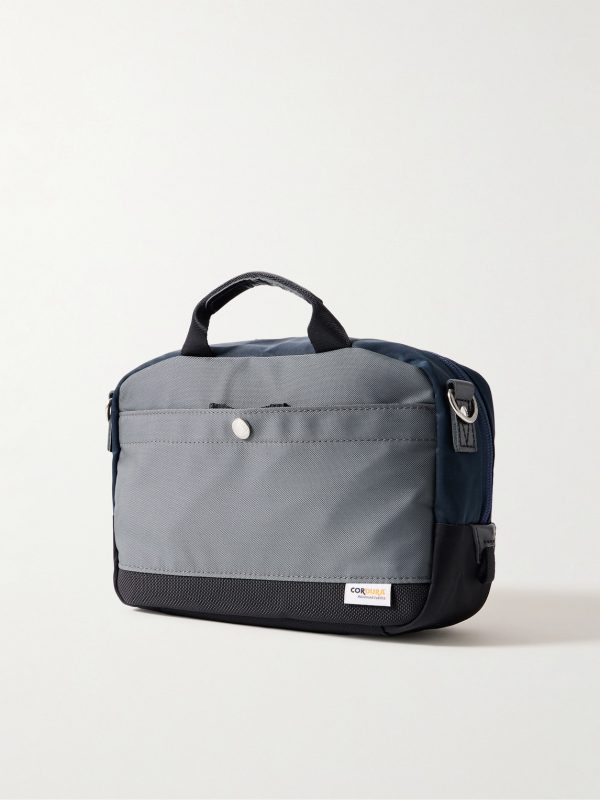 Potential Small Leather-Trimmed CORDURA® Nylon Messenger Bag - BK Potential Small Leather-Trimmed CORDURA® Nylon Messenger Bag - BK