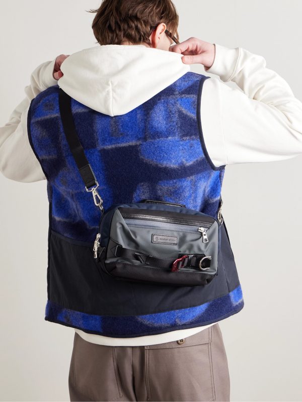 Potential Small Leather-Trimmed CORDURA® Nylon Messenger Bag - OU Potential Small Leather-Trimmed CORDURA® Nylon Messenger Bag - OU