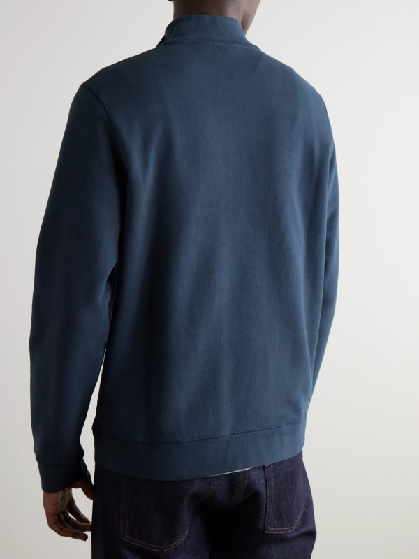 Cotton-Jersey Half-Zip Sweatshirt - BK Cotton-Jersey Half-Zip Sweatshirt - BK