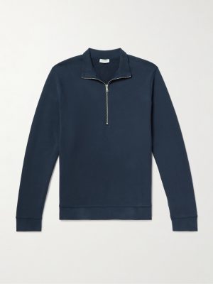 Cotton-Jersey Half-Zip Sweatshirt