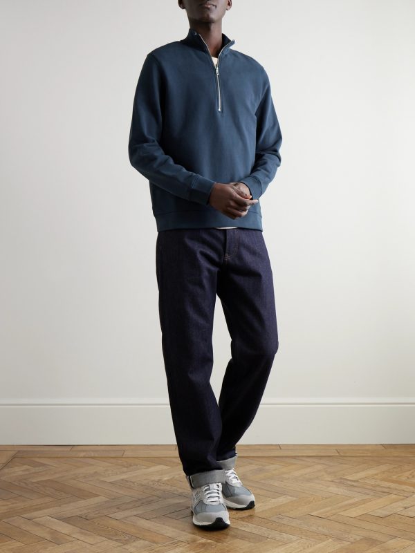Cotton-Jersey Half-Zip Sweatshirt - OU Cotton-Jersey Half-Zip Sweatshirt - OU