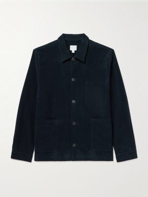 Cotton-Blend Moleskin Shirt Jacket