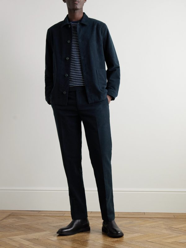 Cotton-Blend Moleskin Shirt Jacket - OU Cotton-Blend Moleskin Shirt Jacket - OU