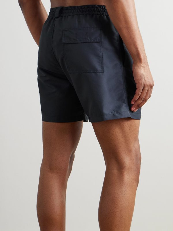 Bay Straight-Leg Mid-Length Swim Shorts - BK