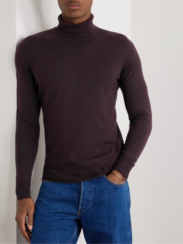 Garment-Dyed Baby Cashmere Rollneck Sweater - FR Garment-Dyed Baby Cashmere Rollneck Sweater - FR