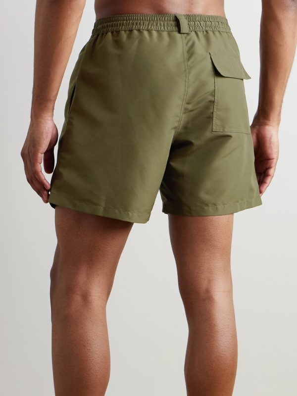Bay Straight-Leg Mid-Length Swim Shorts - BK Bay Straight-Leg Mid-Length Swim Shorts - BK