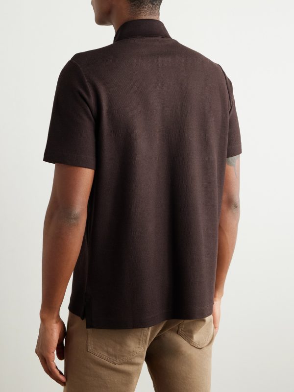 Stretch-Cotton Piqué Polo Shirt - BK
