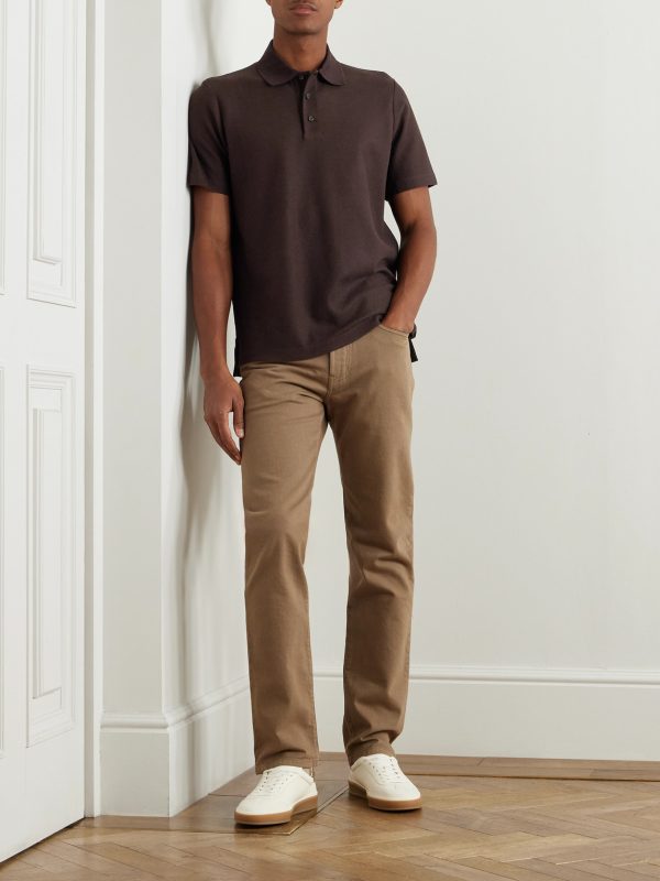 Stretch-Cotton Piqué Polo Shirt - OU