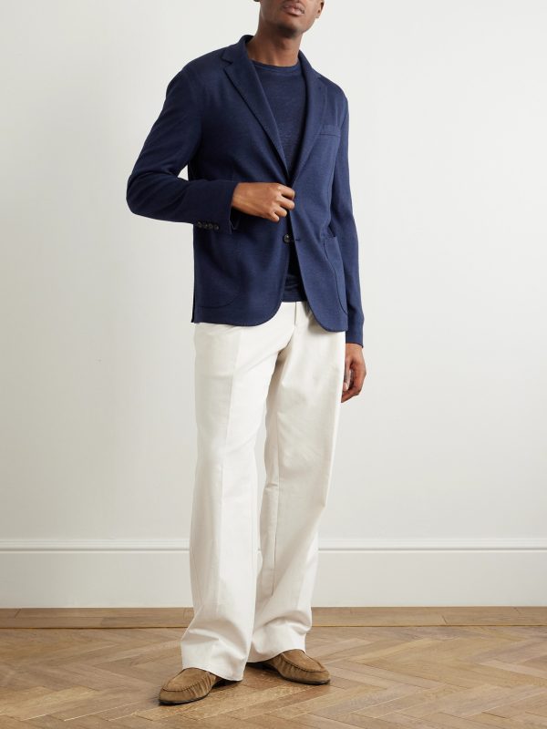 Cashmere and Silk-Blend Blazer - OU Cashmere and Silk-Blend Blazer - OU