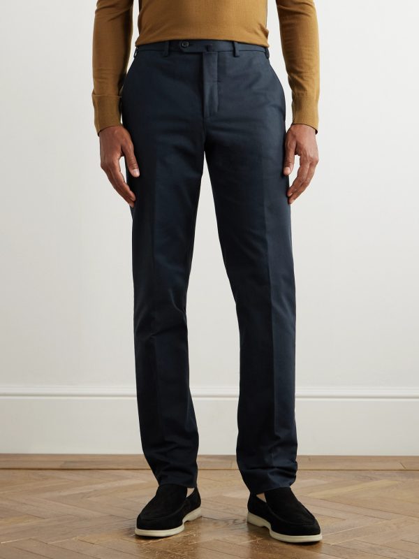 Carlo Hyannis Tapered Cotton-Blend Trousers - FR