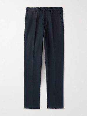 Carlo Hyannis Tapered Cotton-Blend Trousers Carlo Hyannis Tapered Cotton-Blend Trousers
