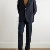 Carlo Hyannis Tapered Cotton-Blend Trousers - OU