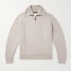 Linen and Cashmere-Blend Zip-Up Sweater Linen and Cashmere-Blend Zip-Up Sweater