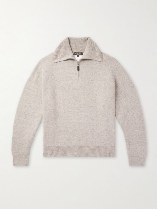 Linen and Cashmere-Blend Zip-Up Sweater Linen and Cashmere-Blend Zip-Up Sweater