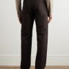Harper Portland Straight-Leg Wool and Cotton-Blend Twill Trousers - BK