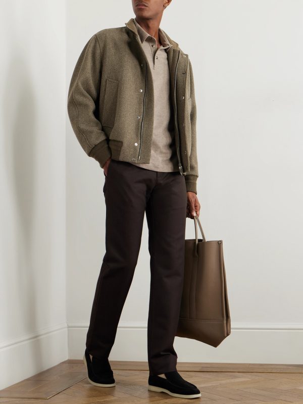 Harper Portland Straight-Leg Wool and Cotton-Blend Twill Trousers - OU
