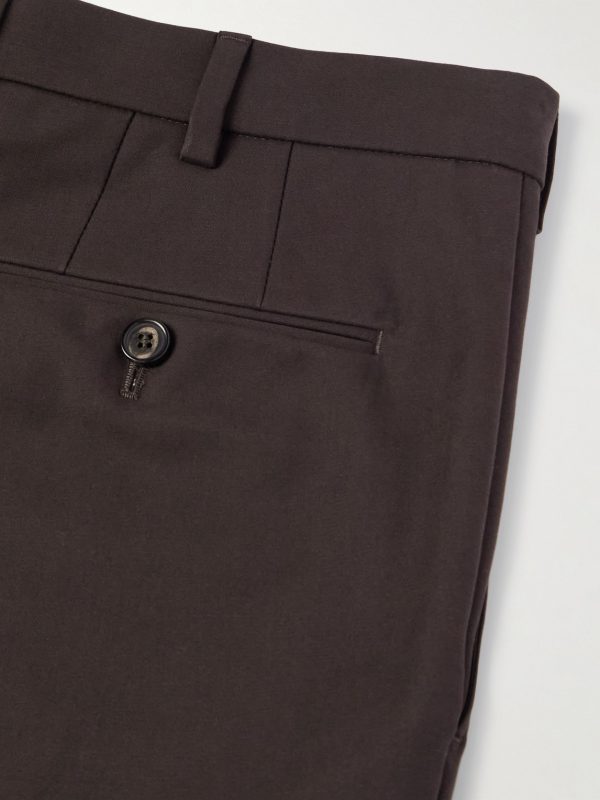 Carlo Hyannis Tapered Cotton-Blend Trousers - CU