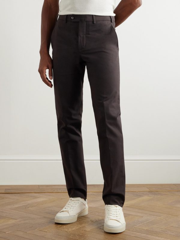 Carlo Hyannis Tapered Cotton-Blend Trousers - FR