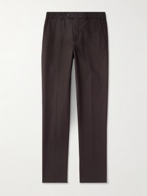 Carlo Hyannis Tapered Cotton-Blend Trousers Carlo Hyannis Tapered Cotton-Blend Trousers