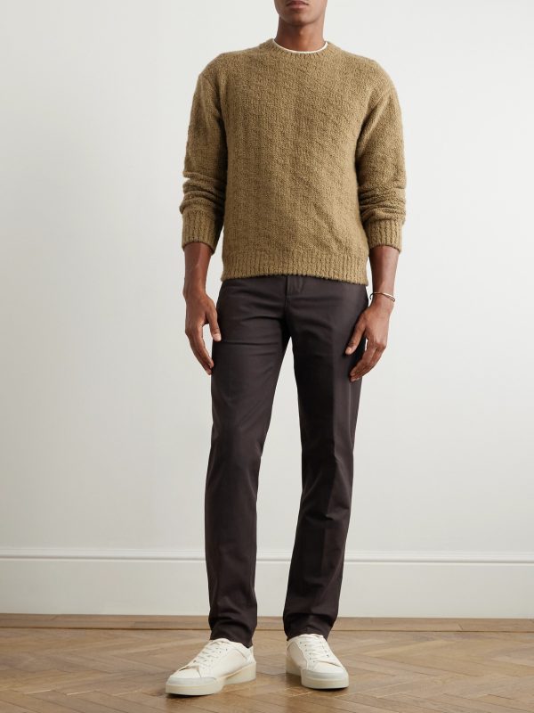 Carlo Hyannis Tapered Cotton-Blend Trousers - OU