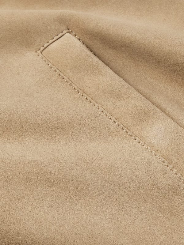 Suede Zip-Up Bomber Jacket - E1