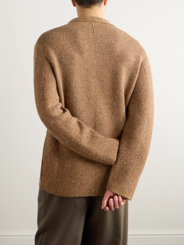 Cerbonnio Cashmere and Linen-Blend Tweed Cardigan - BK Cerbonnio Cashmere and Linen-Blend Tweed Cardigan - BK